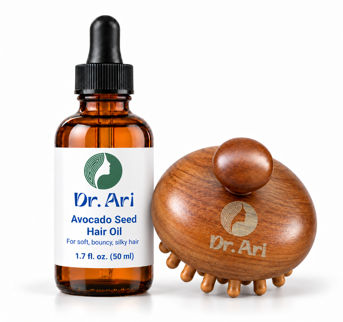 Dr. Ari Avocado Seed Hair Oil + Scalp Massager