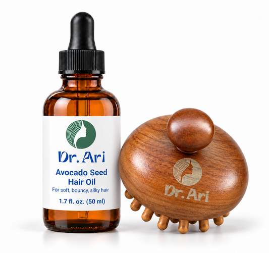 Dr. Ari Avocado Seed Hair Oil + Scalp Massager